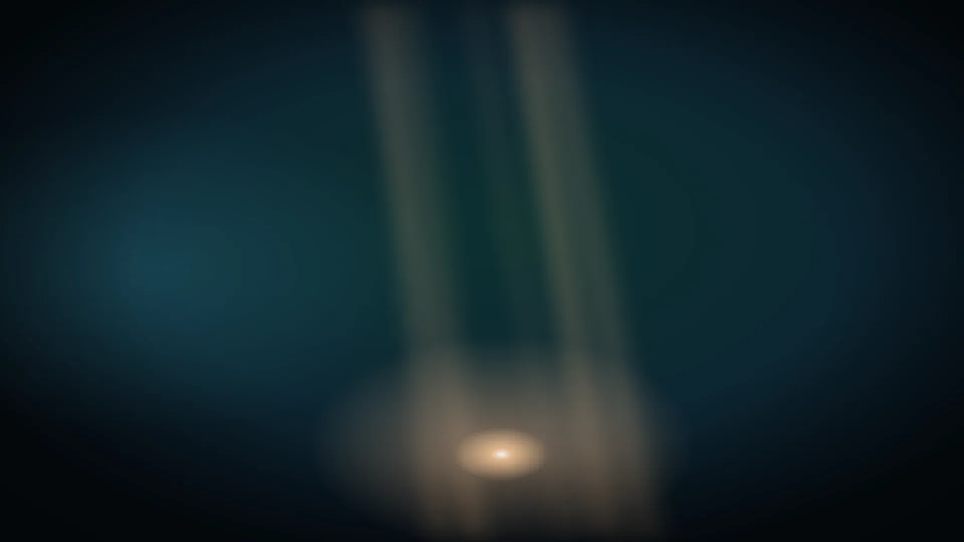 A glow of gold with warm filaments on the right and a teal atmosphere on the left