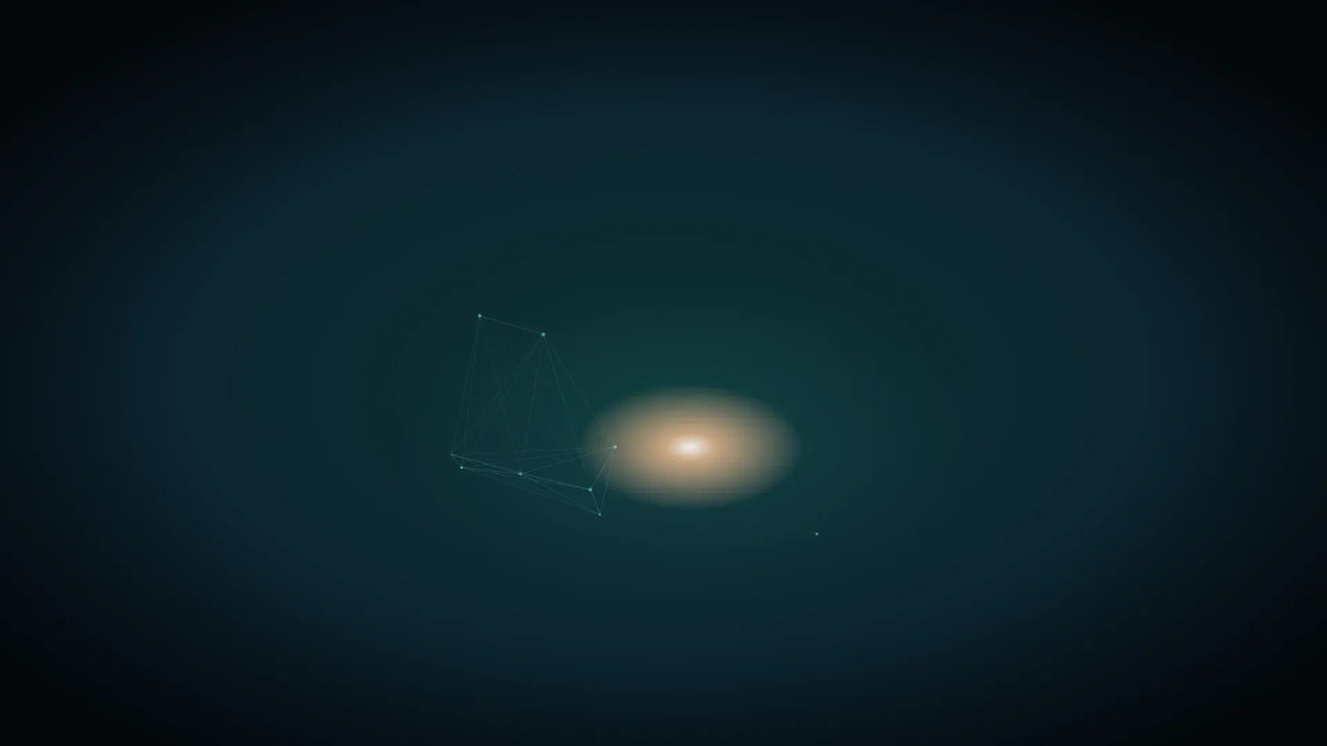 A single gold light, small and intimate, with six filaments in the small hours