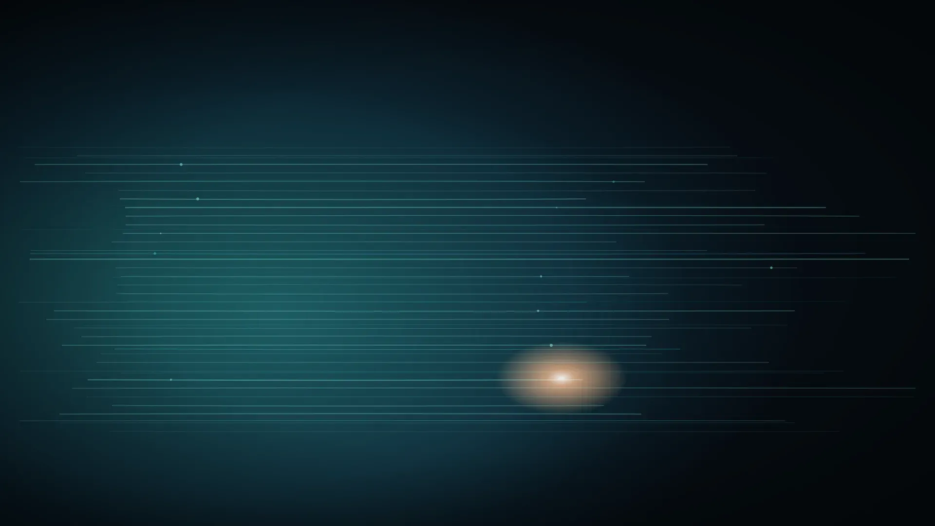 Two networks of light filaments in a teal void: one lit with a point of gold, the other dark